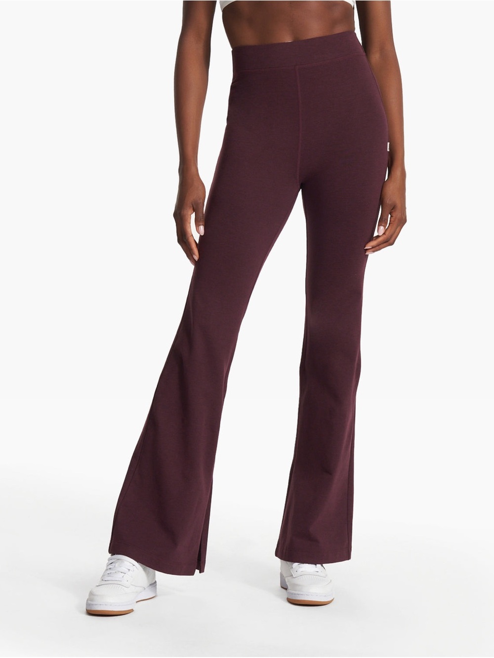 Vuori Granite High Waist Flare in Cerise Heather